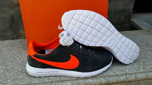 Nike Roshe Run Mens Shoes Black White Orange Special Canada